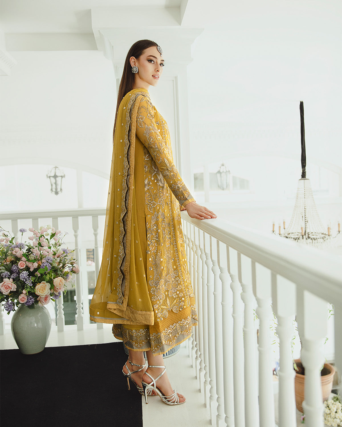 Maryum n Maria | Freesia Ariya Formals | SW23-510 - Ocher - Laleh - Pakistani Clothes for women, in United Kingdom and United States