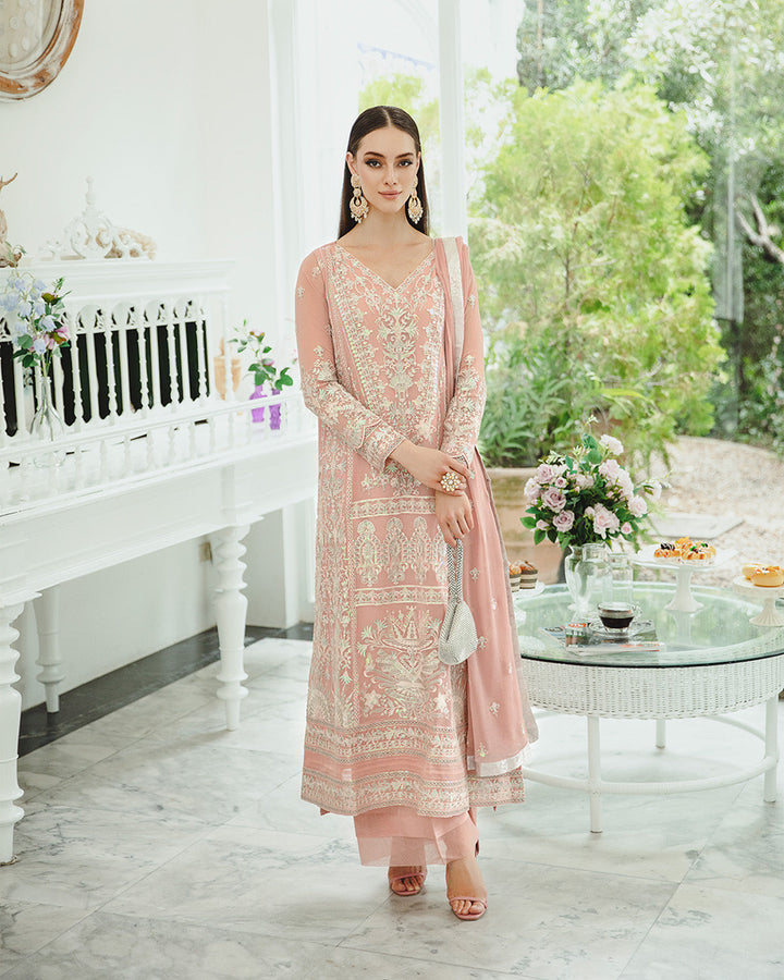 Maryum n Maria | Freesia Ariya Formals | SW23-503 - Pink Nude - Negar - Pakistani Clothes for women, in United Kingdom and United States