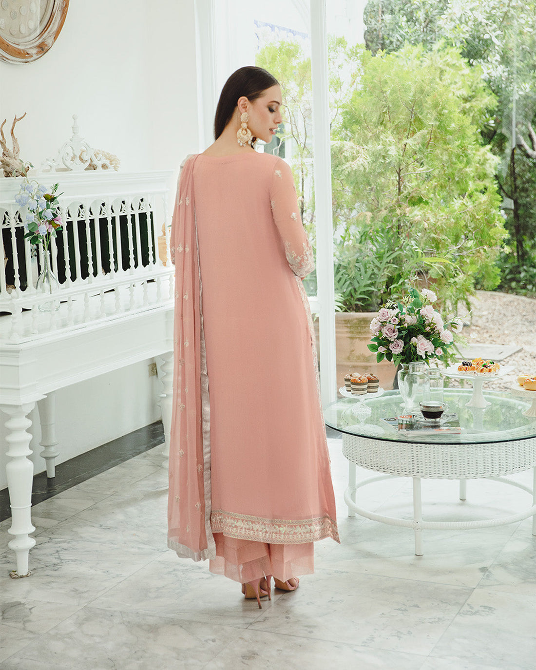 Maryum n Maria | Freesia Ariya Formals | SW23-503 - Pink Nude - Negar - Pakistani Clothes for women, in United Kingdom and United States