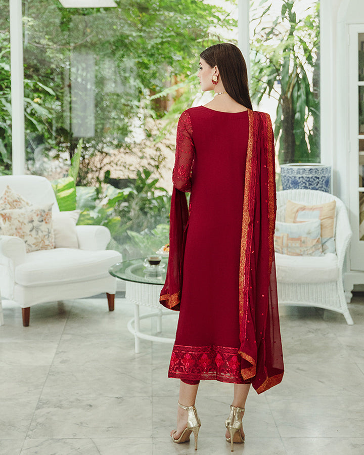 Maryum n Maria | Freesia Ariya Formals | SW23-506 - Crimson - Shadi - Pakistani Clothes for women, in United Kingdom and United States