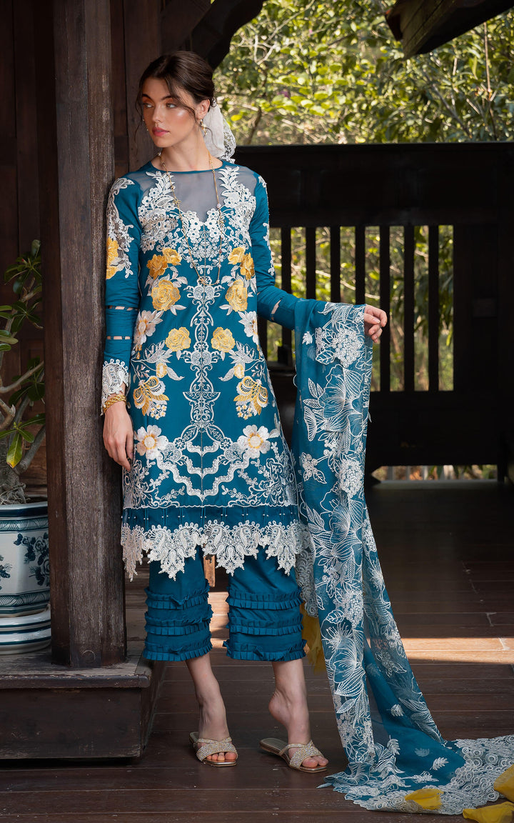 Asifa and Nabeel | Rosemary Ruffles 24 | Flora - Hoorain Designer Wear - Pakistani Ladies Branded Stitched Clothes in United Kingdom, United states, CA and Australia