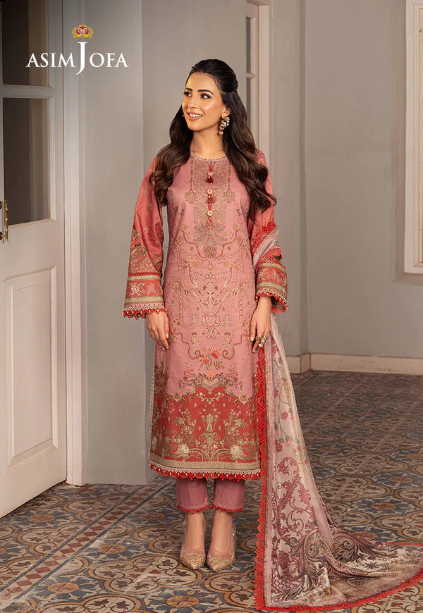 Asim Jofa | Aira Summer Prints | AJAR 08 - Hoorain Designer Wear - Pakistani Ladies Branded Stitched Clothes in United Kingdom, United states, CA and Australia