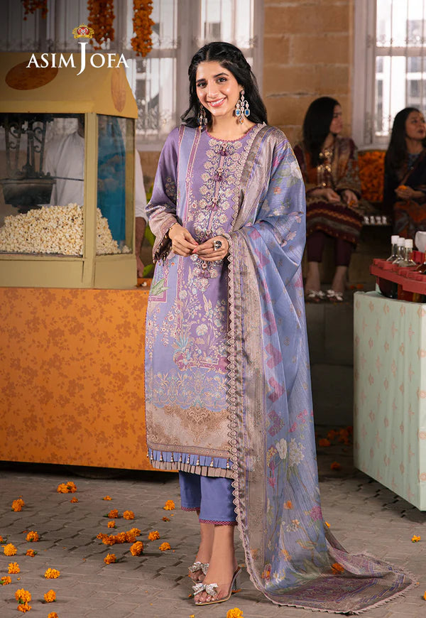 Asim Jofa | Aira Summer Prints | AJAR 05 - Hoorain Designer Wear - Pakistani Ladies Branded Stitched Clothes in United Kingdom, United states, CA and Australia