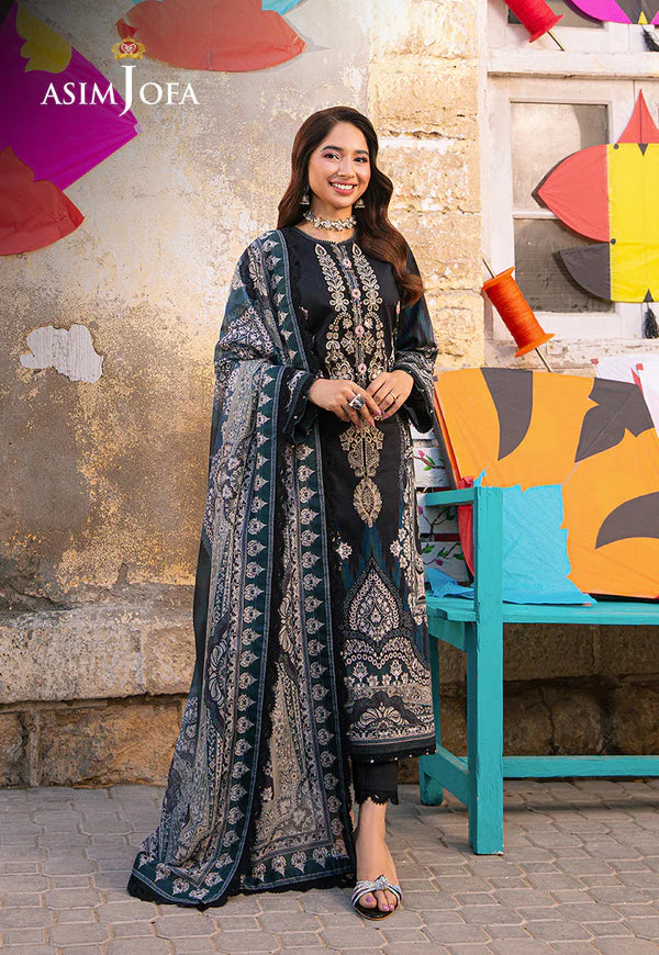Asim Jofa | Aira Summer Prints | AJAR 10 - Hoorain Designer Wear - Pakistani Ladies Branded Stitched Clothes in United Kingdom, United states, CA and Australia