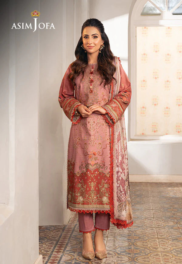 Asim Jofa | Aira Summer Prints | AJAR 08 - Hoorain Designer Wear - Pakistani Ladies Branded Stitched Clothes in United Kingdom, United states, CA and Australia