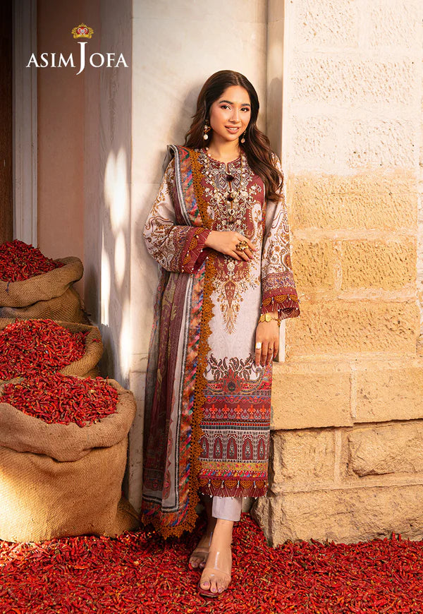 Asim Jofa | Aira Summer Prints | AJAR 06 - Hoorain Designer Wear - Pakistani Ladies Branded Stitched Clothes in United Kingdom, United states, CA and Australia