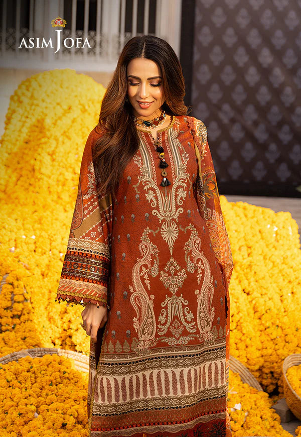 Asim Jofa | Aira Summer Prints | AJAR 03 - Hoorain Designer Wear - Pakistani Ladies Branded Stitched Clothes in United Kingdom, United states, CA and Australia