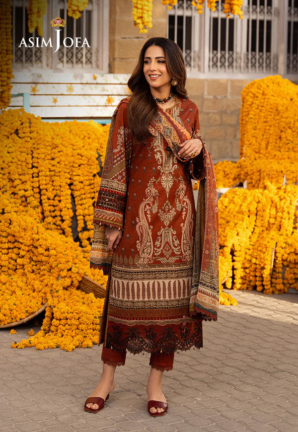 Asim Jofa | Aira Summer Prints | AJAR 03 - Hoorain Designer Wear - Pakistani Ladies Branded Stitched Clothes in United Kingdom, United states, CA and Australia