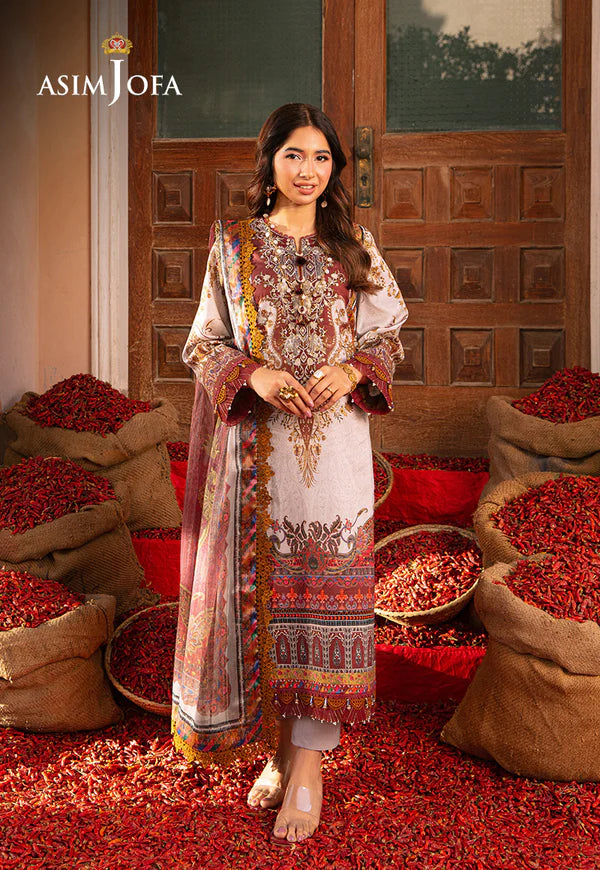 Asim Jofa | Aira Summer Prints | AJAR 06 - Hoorain Designer Wear - Pakistani Ladies Branded Stitched Clothes in United Kingdom, United states, CA and Australia