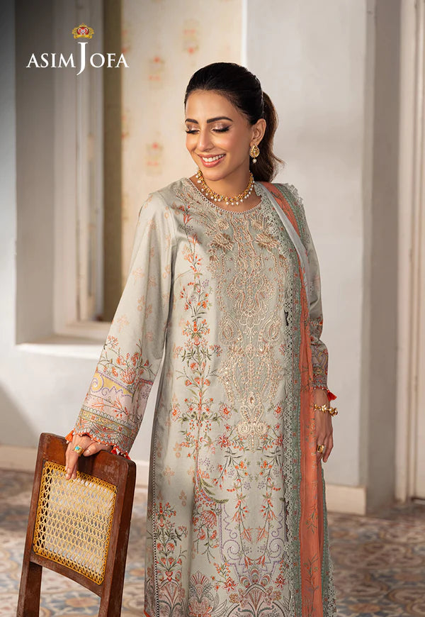 Asim Jofa | Aira Summer Prints | AJAR 02 - Hoorain Designer Wear - Pakistani Ladies Branded Stitched Clothes in United Kingdom, United states, CA and Australia