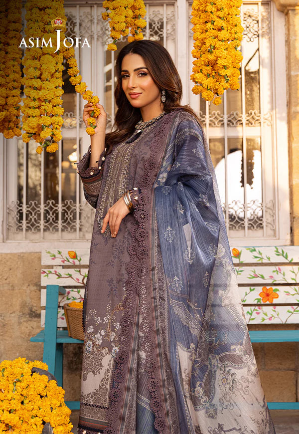 Asim Jofa | Aira Summer Prints | AJAR 07 - Hoorain Designer Wear - Pakistani Ladies Branded Stitched Clothes in United Kingdom, United states, CA and Australia