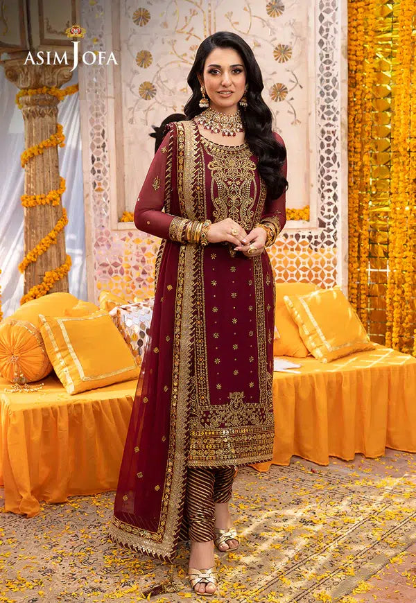 Asim Jofa | Dastaan Collection 24 | AJDA-20 - Hoorain Designer Wear - Pakistani Ladies Branded Stitched Clothes in United Kingdom, United states, CA and Australia