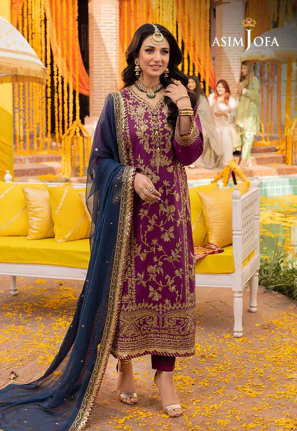 Asim Jofa | Dastaan Collection 24 | AJDA-07 - Hoorain Designer Wear - Pakistani Ladies Branded Stitched Clothes in United Kingdom, United states, CA and Australia