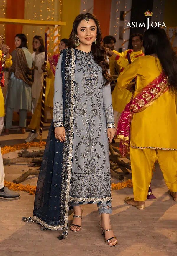 Asim Jofa | Dastaan Collection 24 | AJDA-08 - Hoorain Designer Wear - Pakistani Ladies Branded Stitched Clothes in United Kingdom, United states, CA and Australia