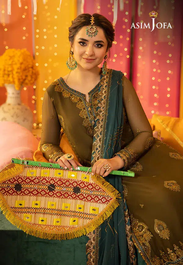 Asim Jofa | Dastaan Collection 24 | AJDA-16 - Hoorain Designer Wear - Pakistani Ladies Branded Stitched Clothes in United Kingdom, United states, CA and Australia