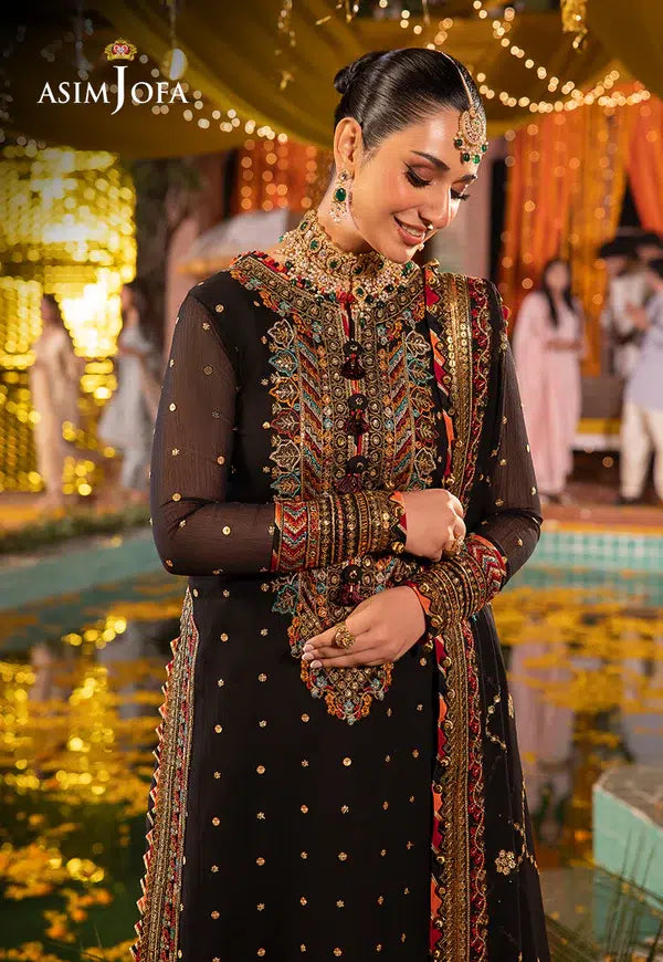 Asim Jofa | Dastaan Collection 24 | AJDA-02 - Hoorain Designer Wear - Pakistani Ladies Branded Stitched Clothes in United Kingdom, United states, CA and Australia