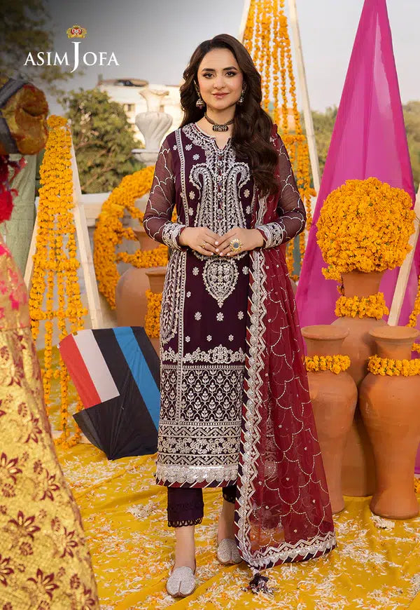 Asim Jofa | Dastaan Collection 24 | AJDA-01 - Hoorain Designer Wear - Pakistani Ladies Branded Stitched Clothes in United Kingdom, United states, CA and Australia