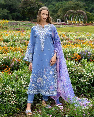 Mushq | Hemline the Secret Garden | Azure Bloom