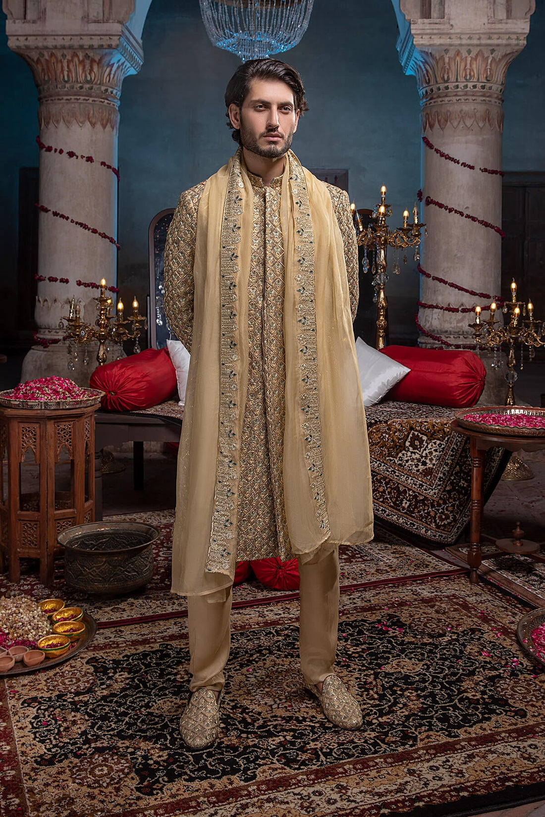 Pakistani Menswear | Mina Kashif | Sherwani D-18