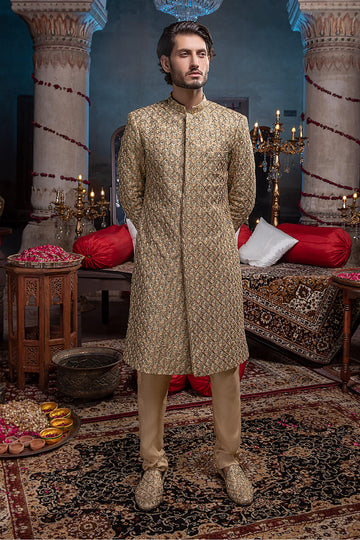 Pakistani Menswear | Mina Kashif | Sherwani D-18