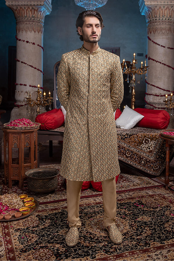 Pakistani Menswear | Mina Kashif | Sherwani D-18