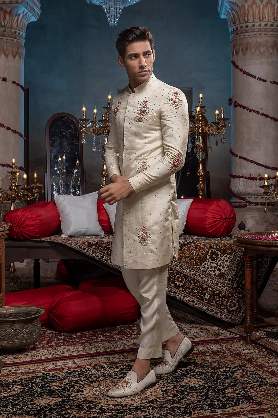 Pakistani Menswear | Mina Kashif | Sherwani D-04