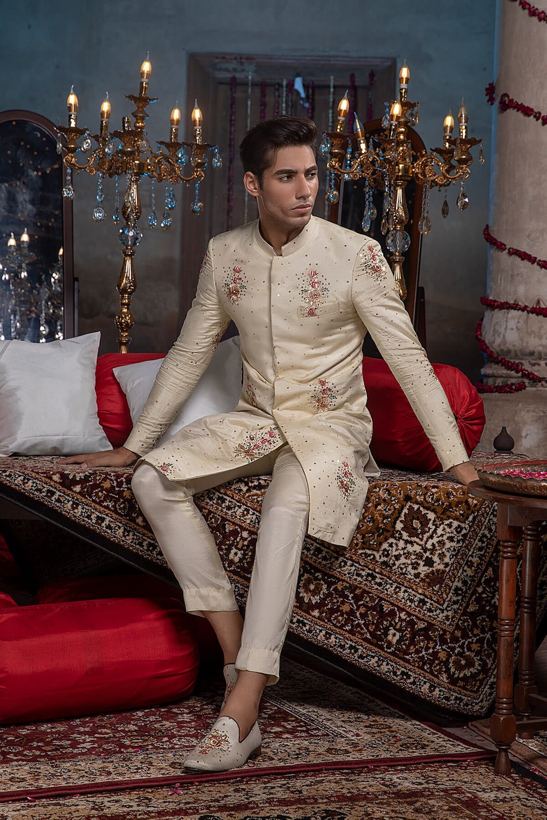 Pakistani Menswear | Mina Kashif | Sherwani D-02