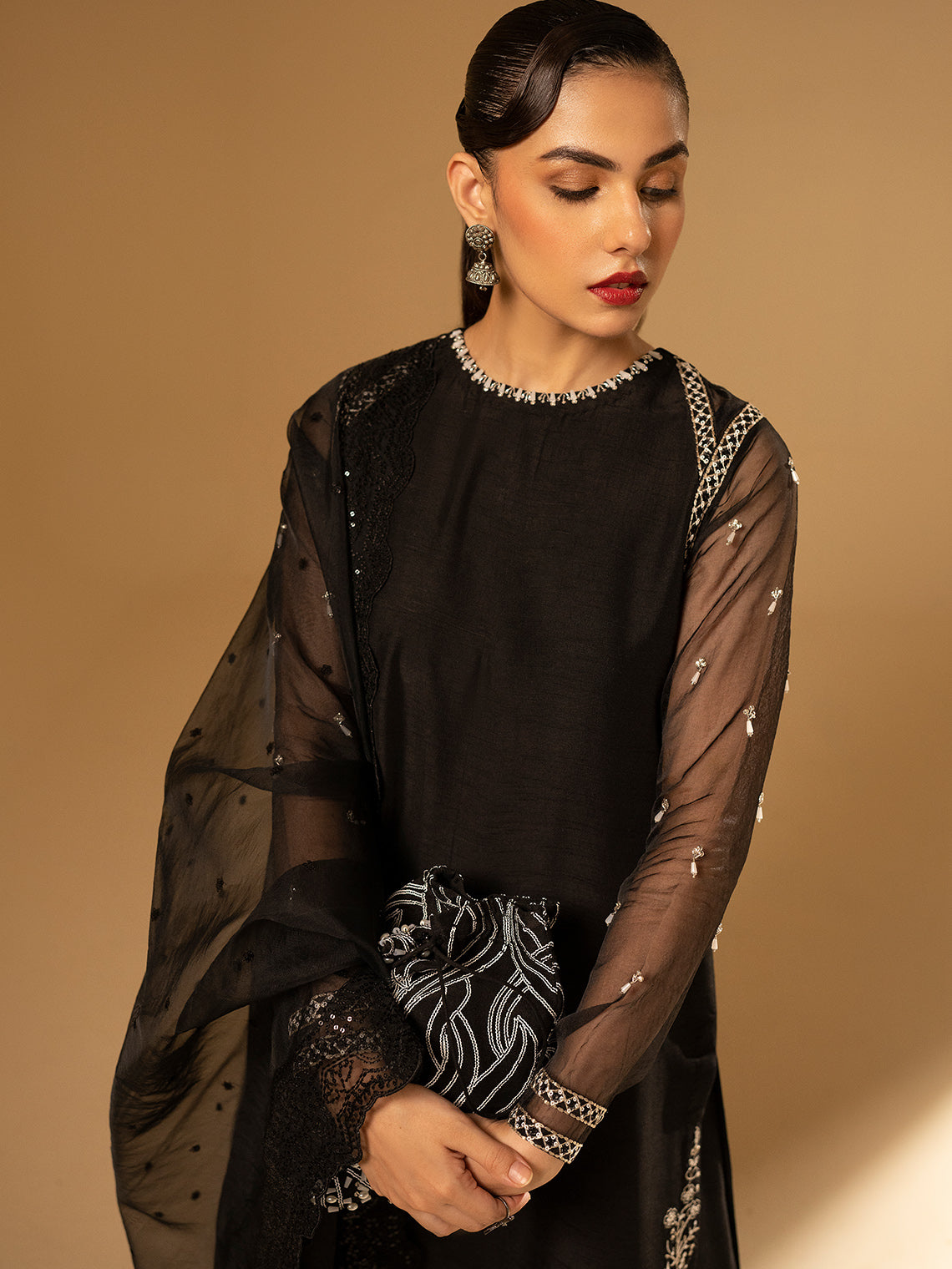 Fozia Khalid | Eid Edit 24 | Black Swan - Pakistani Clothes for women, in United Kingdom and United States