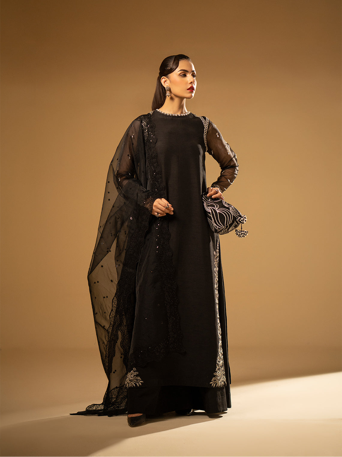 Fozia Khalid | Eid Edit 24 | Black Swan - Pakistani Clothes for women, in United Kingdom and United States