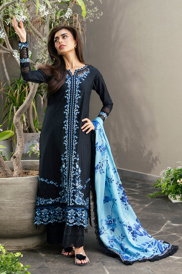 Azure | Luxury Lawn 26 | Black Amour