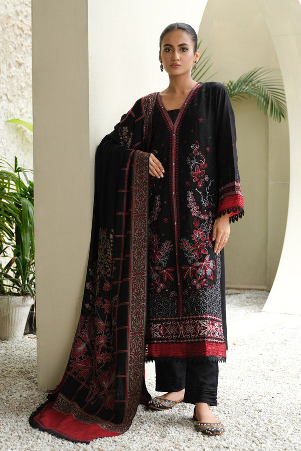 Marjjan | Aangan Embroidered Viscose |  MDS-75 (BLACK)