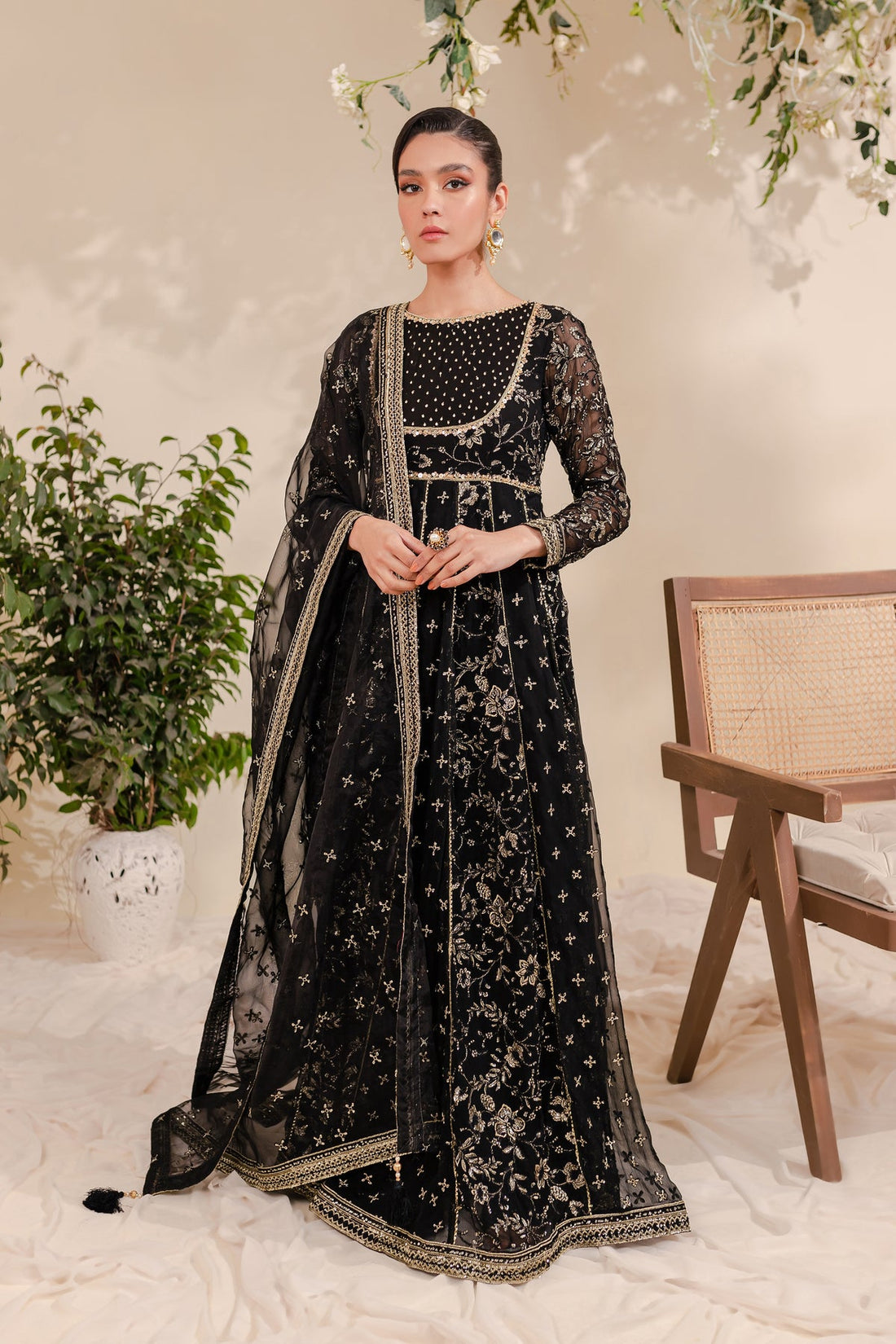 Batik | Desire Formal Dresses | Black Frock - Pakistani Clothes for women, in United Kingdom and United States