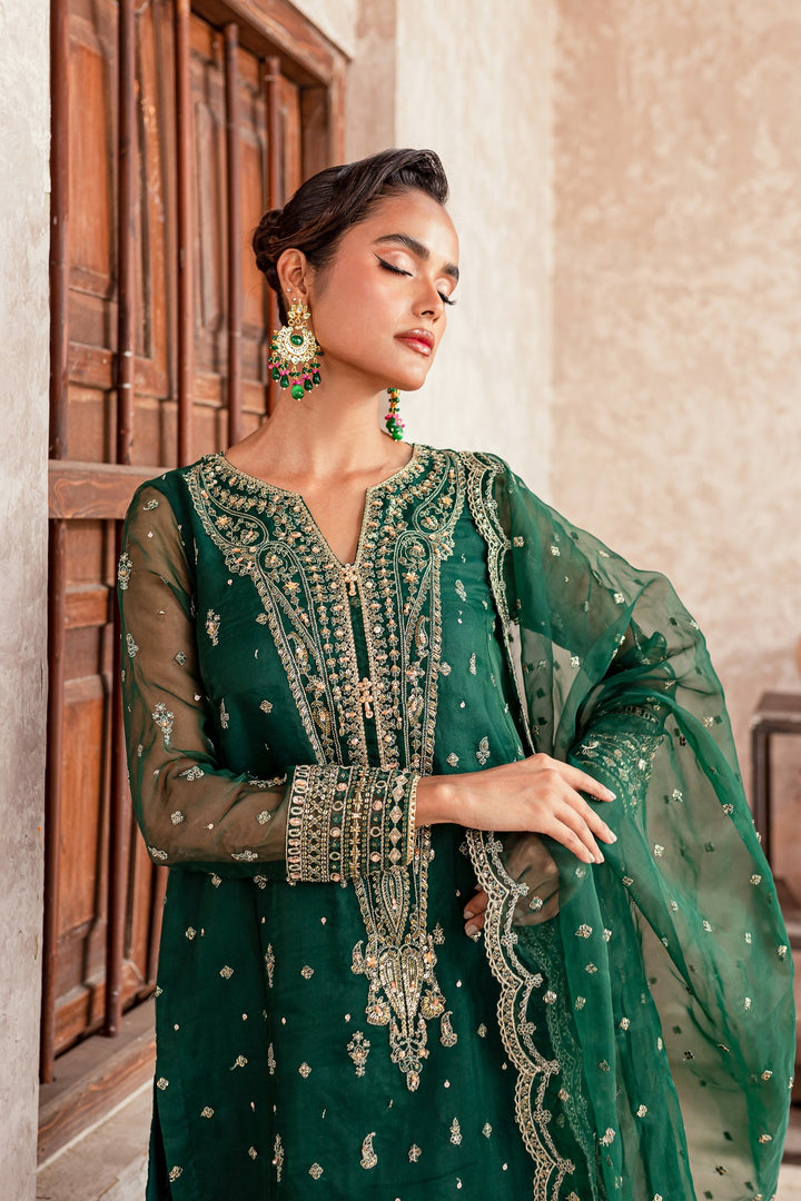 Batik | Desire Formal Dresses | Pine Green - Hoorain Designer Wear - Pakistani Ladies Branded Stitched Clothes in United Kingdom, United states, CA and Australia