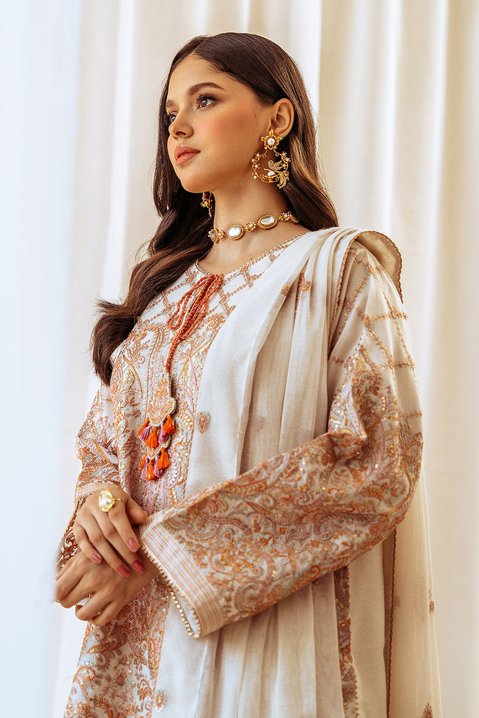 Beechtree | Luxe S’24 | OYSTER BLOOM - Hoorain Designer Wear - Pakistani Designer Clothes for women, in United Kingdom, United states, CA and Australia