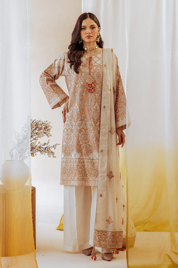 Beechtree | Luxe S’24 | OYSTER BLOOM - Hoorain Designer Wear - Pakistani Ladies Branded Stitched Clothes in United Kingdom, United states, CA and Australia