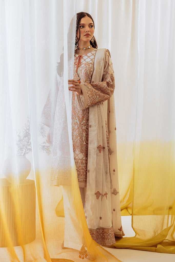 Beechtree | Luxe S’24 | OYSTER BLOOM - Hoorain Designer Wear - Pakistani Designer Clothes for women, in United Kingdom, United states, CA and Australia