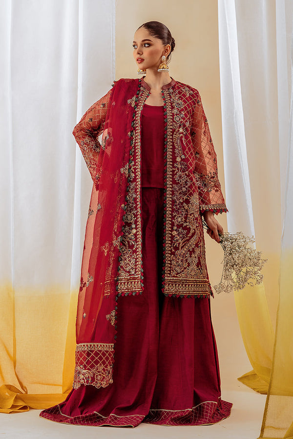 Beechtree | Luxe S’24 | EXQUISITE RUBY - Hoorain Designer Wear - Pakistani Ladies Branded Stitched Clothes in United Kingdom, United states, CA and Australia