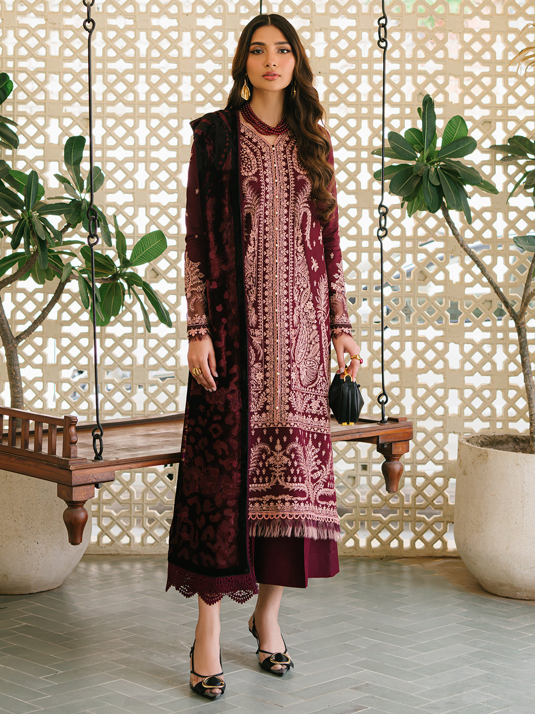 Bin Ilyas | Olivia Embroidered Winter 24 |  523 - A