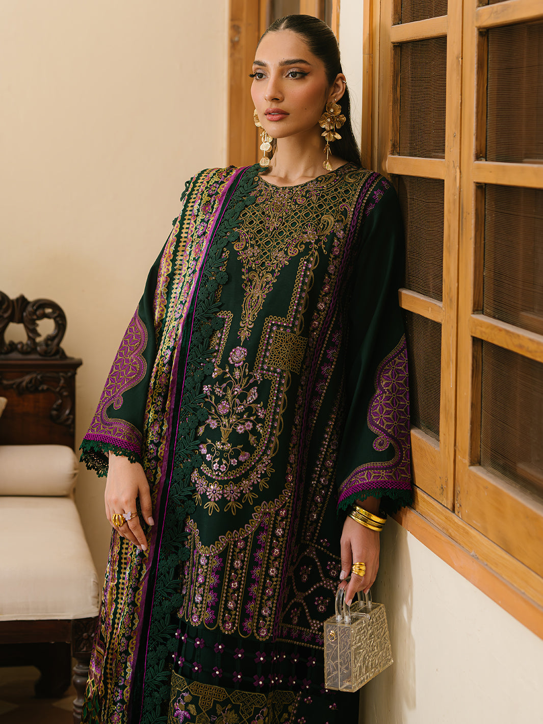 Bin Ilyas | Olivia Embroidered Winter 24 |  521 - A