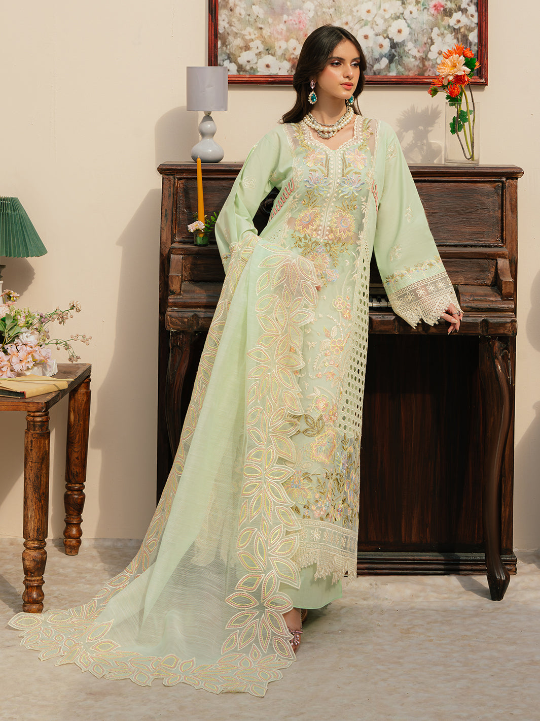 Mahnur | Allenura Luxury Lawn 24 | CAROLINE - Pakistani Clothes for women, in United Kingdom and United States