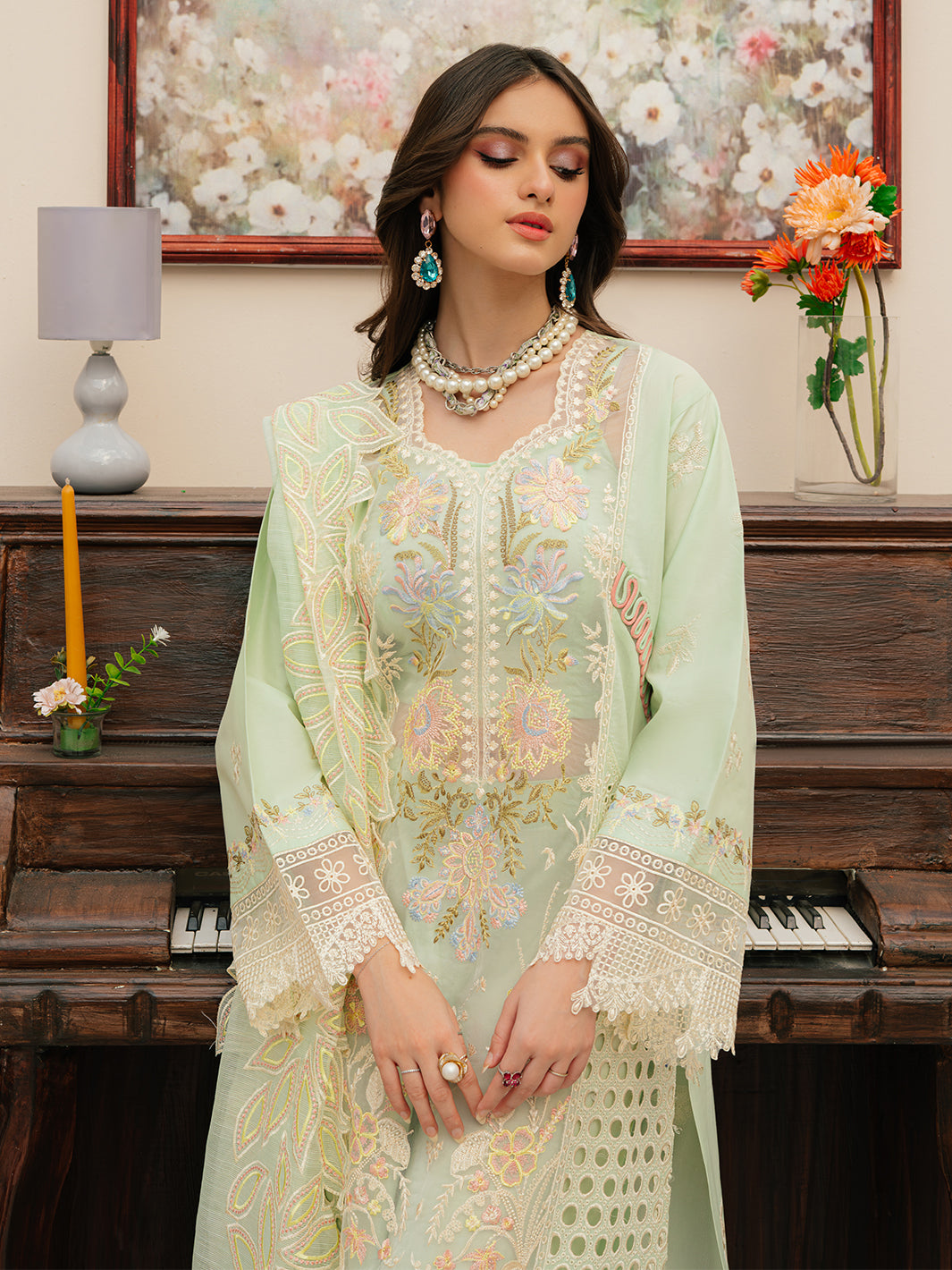 Mahnur | Allenura Luxury Lawn 24 | CAROLINE - Pakistani Clothes for women, in United Kingdom and United States