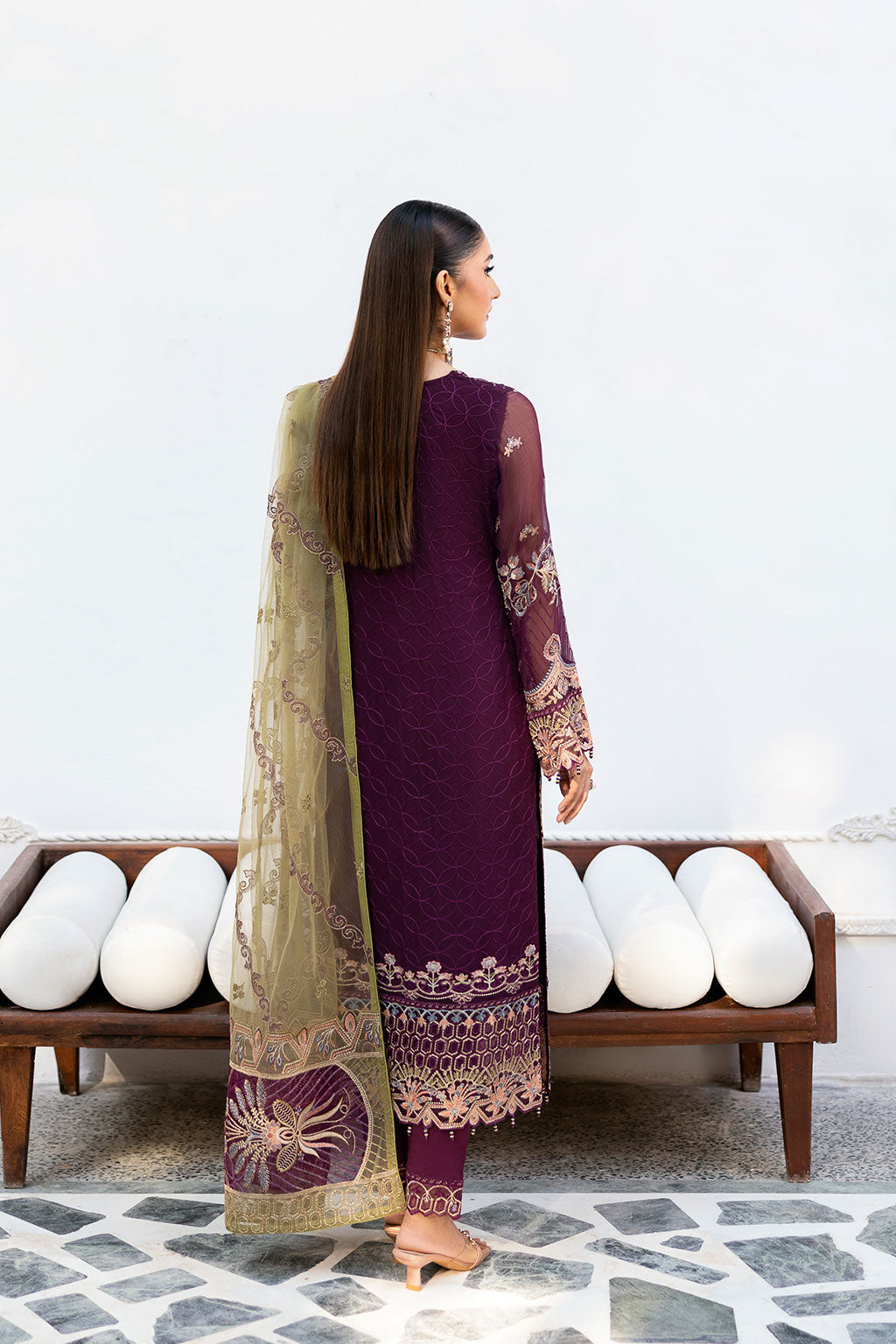 Ramsha | Chevron Chiffon Collection | A-1002