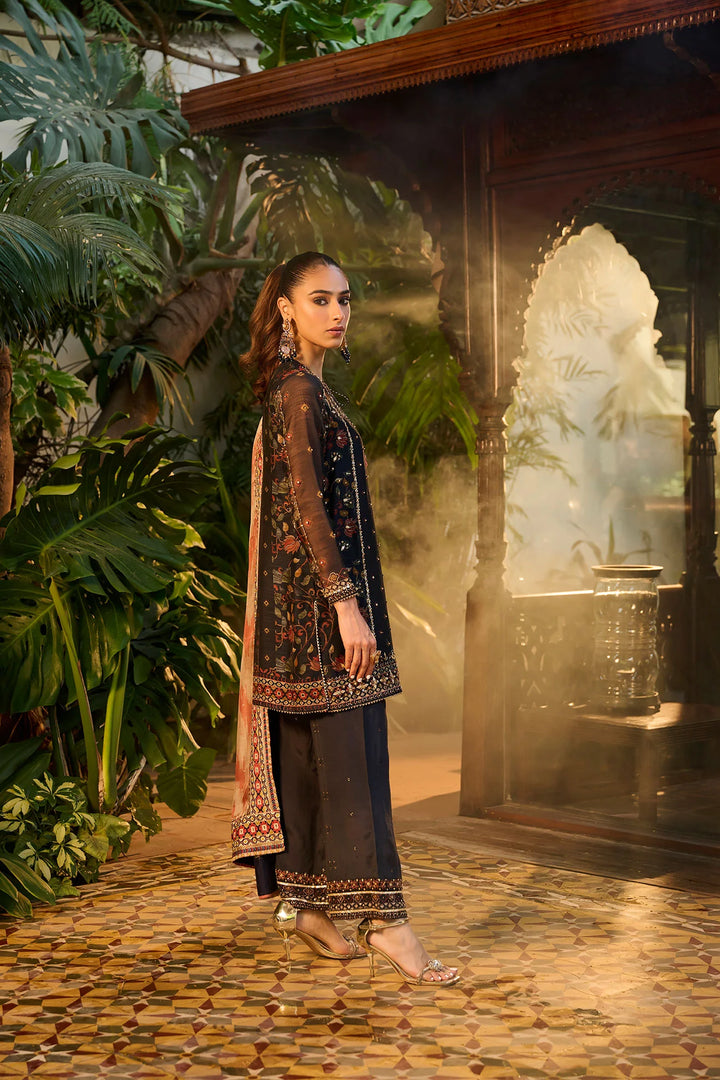 Dhanak | Bridal Couture | HF-3005 NAVY BLUE - Pakistani Clothes for women, in United Kingdom and United States