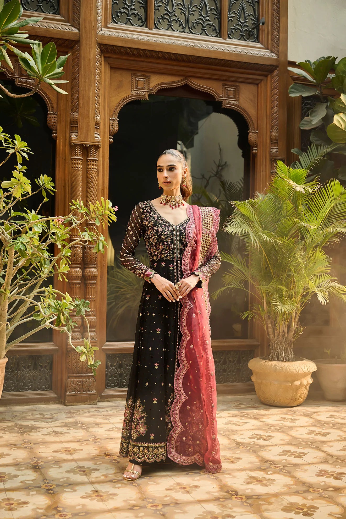 Dhanak | Bridal Couture | HF-3007 BLACK - Pakistani Clothes for women, in United Kingdom and United States