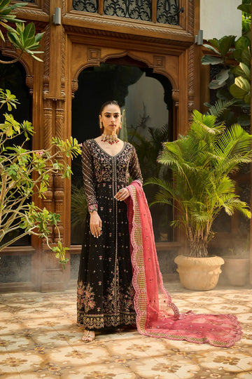 Dhanak | Bridal Couture | HF-3007 BLACK - Pakistani Clothes for women, in United Kingdom and United States