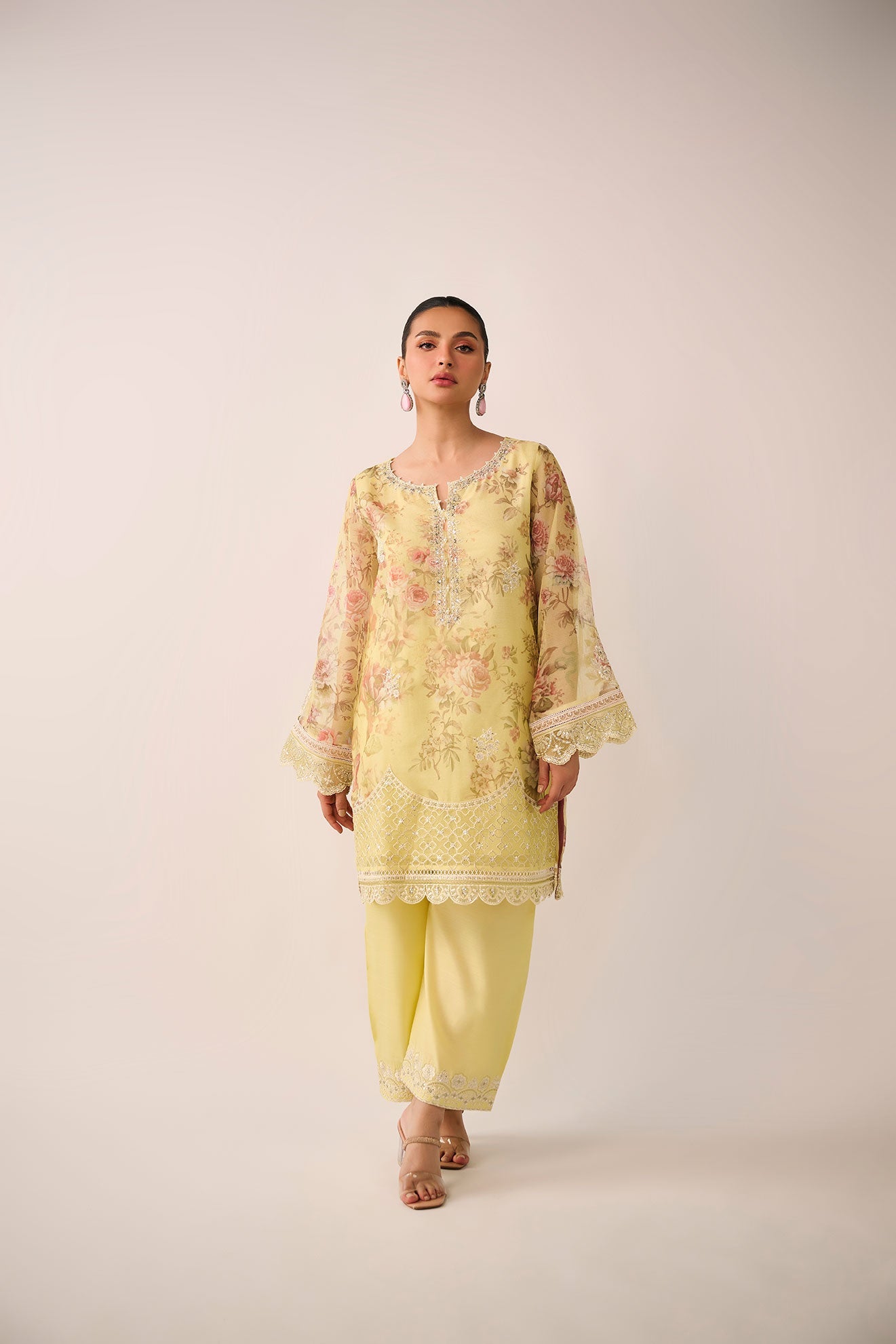 Dhanak | Festive Signature Pret | SS24DA-2466 LEMON YELLOW