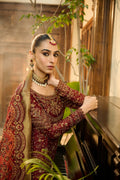 Dhanak | Bridal Couture | HF-3009 RED - Pakistani Clothes for women, in United Kingdom and United States