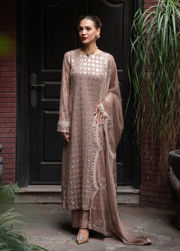 Sahane | Luxury Lawn and Formal Dresses | CT 12003 - Nuance Brown - LUXE PRET