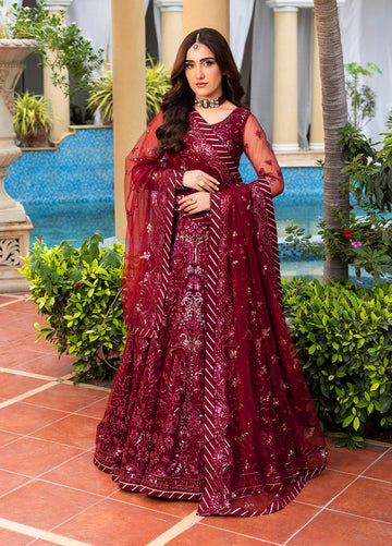 Sahane | Haye Dil Wedding Formals | CT 29009 Crimson HeartBeat