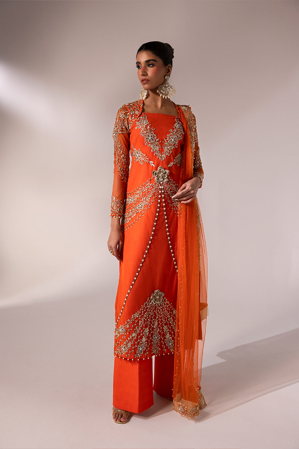 Caia | Regine Luxury Formal’23 | TANGERINE - Pakistani Clothes for women, in United Kingdom and United States